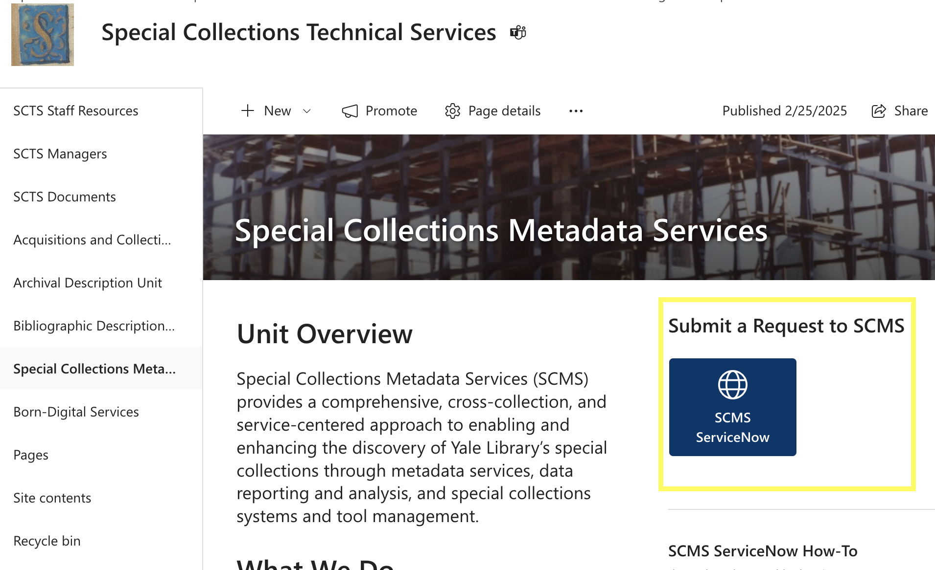 SharePoint page